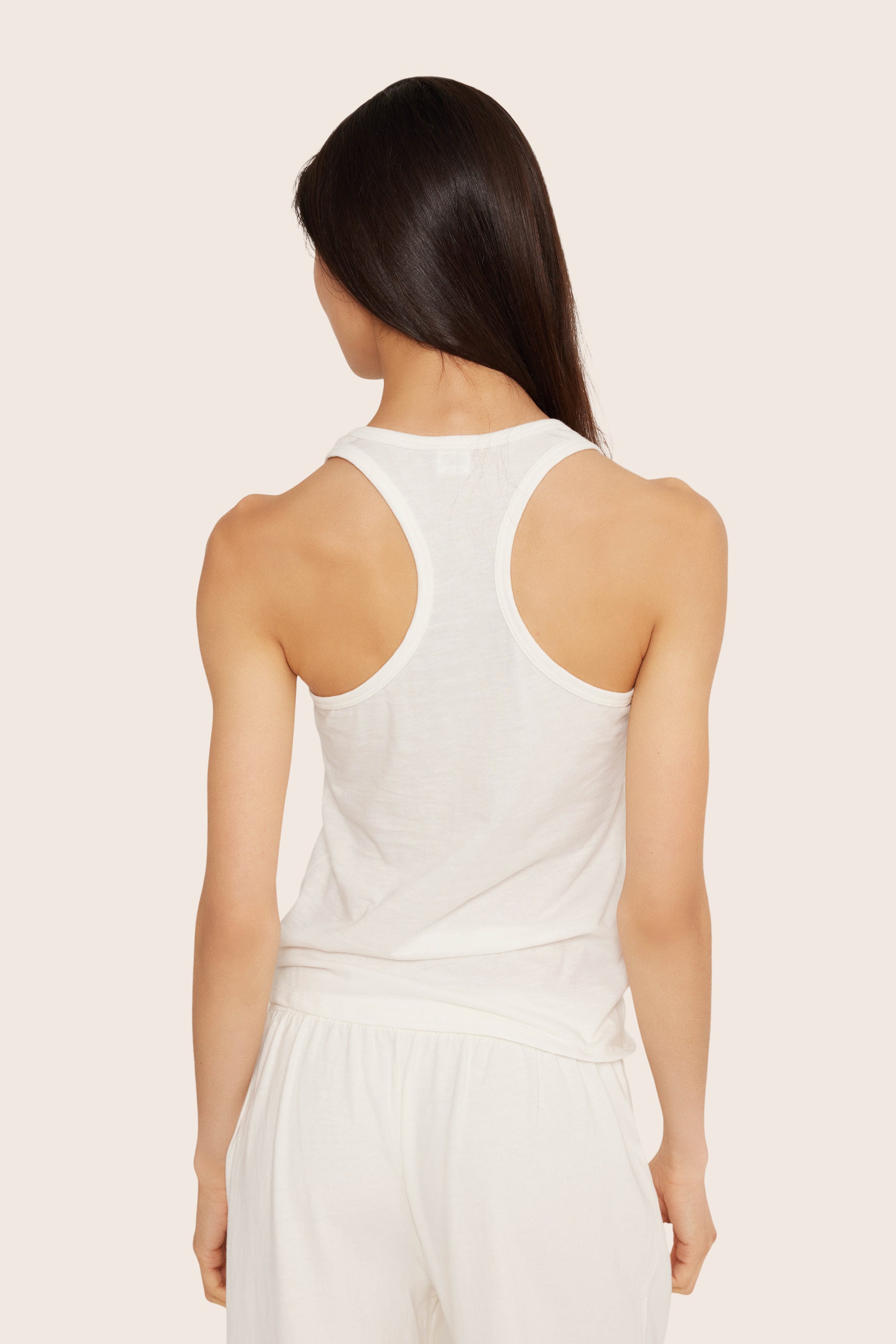 Klassisches Daily Racer-Tanktop aus Baumwolle – Weiß
